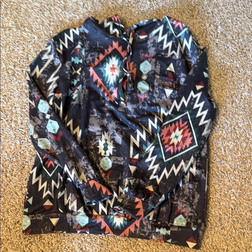 Tribal Print Pullover